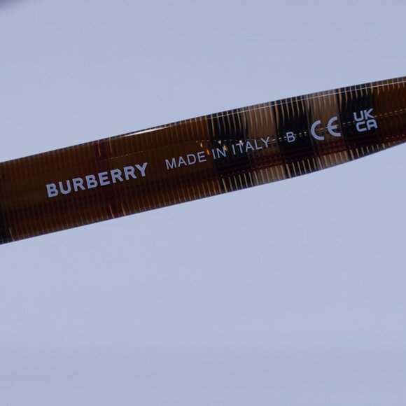 Burberry BE4348 396673 Square Sunglasses Brown Check Frame, Brown Lenses - Picture 8 of 10